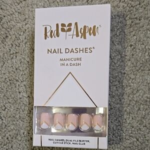 Red Aspen Nail Dashes - Pink and Gold